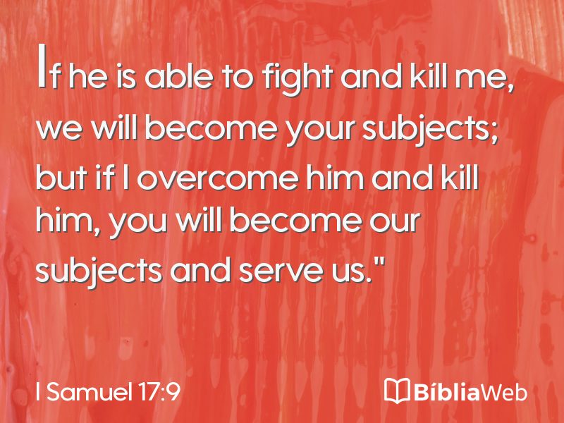 I Samuel 17:9 em imagem para compartilhar