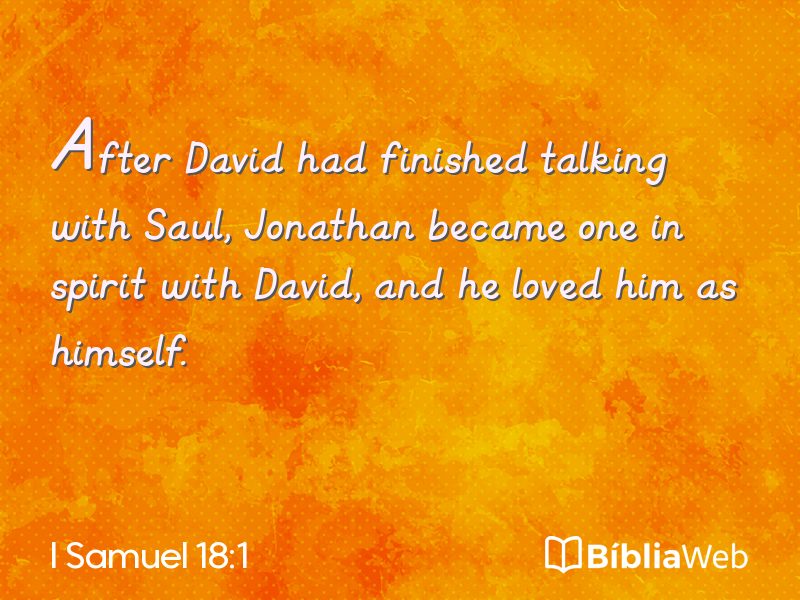 I Samuel 18:1 em imagem para compartilhar