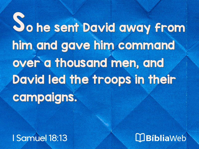 I Samuel 18:13 em imagem para compartilhar