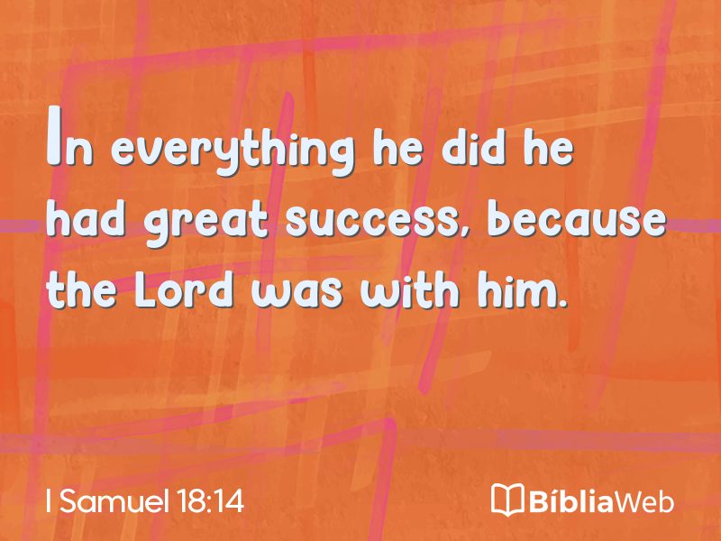 I Samuel 18:14 em imagem para compartilhar