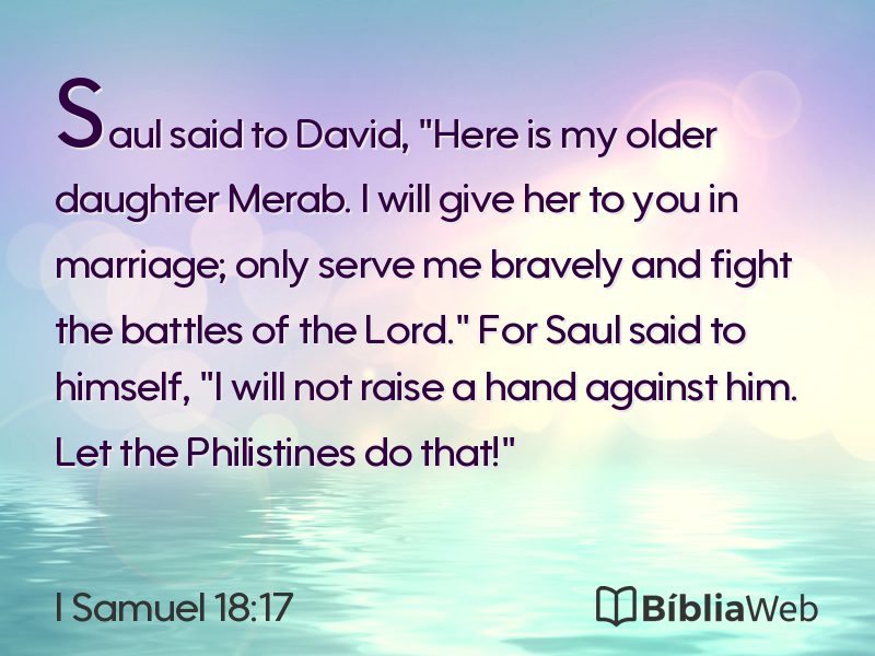 I Samuel 18:17 em imagem para compartilhar