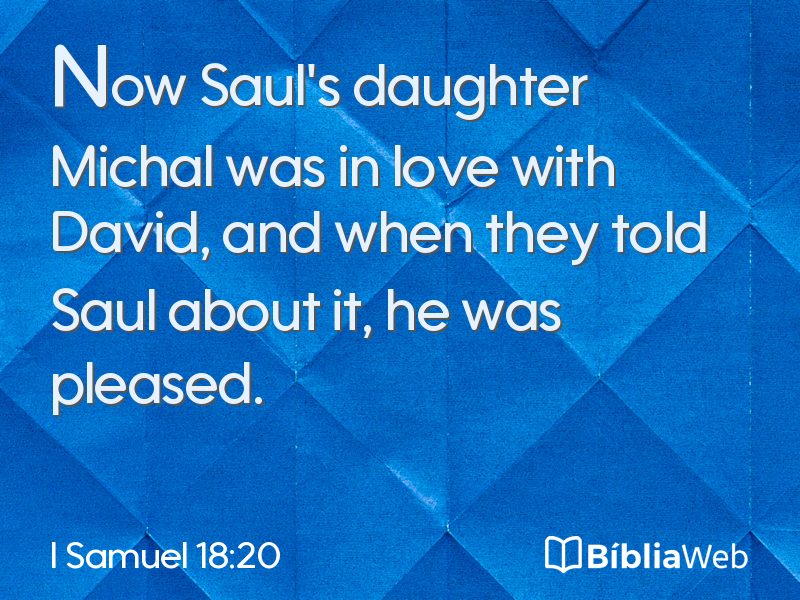 I Samuel 18:20 em imagem para compartilhar