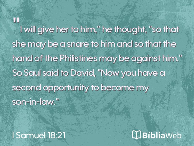 I Samuel 18:21 em imagem para compartilhar