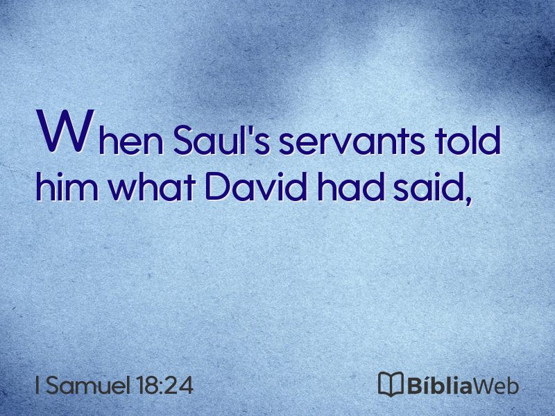 I Samuel 18:24 em imagem para compartilhar