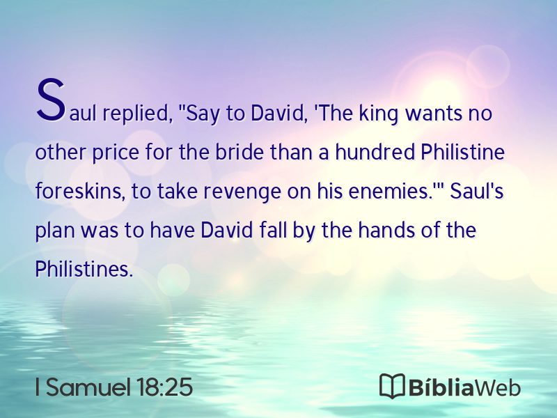 I Samuel 18:25 em imagem para compartilhar