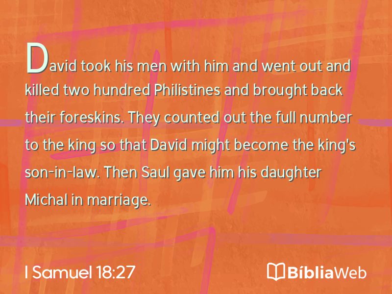 I Samuel 18:27 em imagem para compartilhar