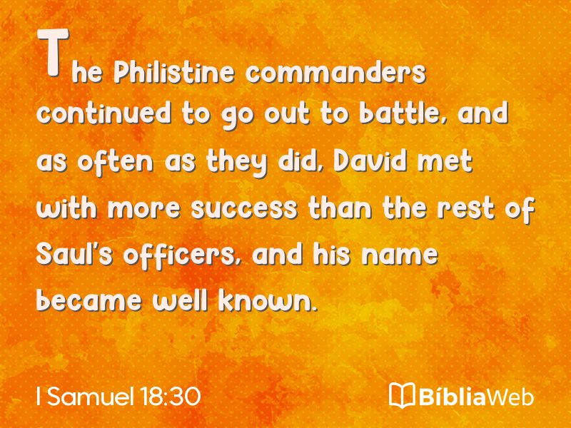 I Samuel 18:30 em imagem para compartilhar