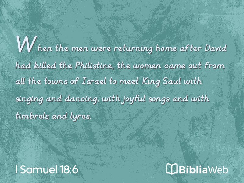 I Samuel 18:6 em imagem para compartilhar