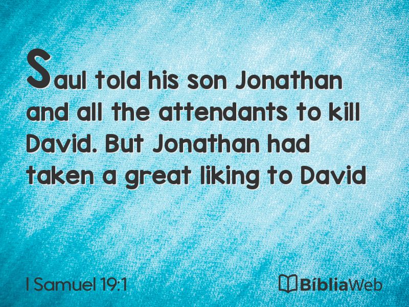 I Samuel 19:1 em imagem para compartilhar