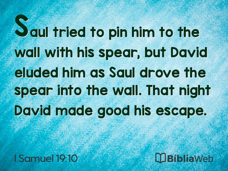 I Samuel 19:10 em imagem para compartilhar