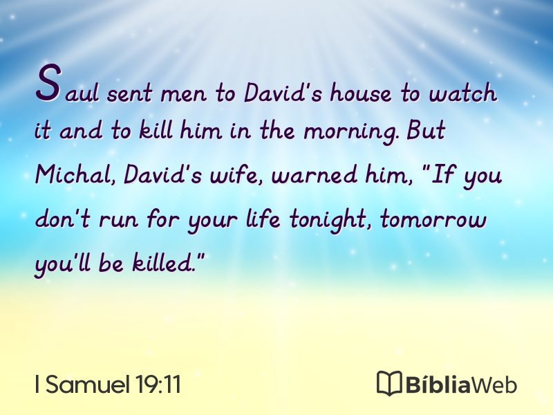 I Samuel 19:11 em imagem para compartilhar