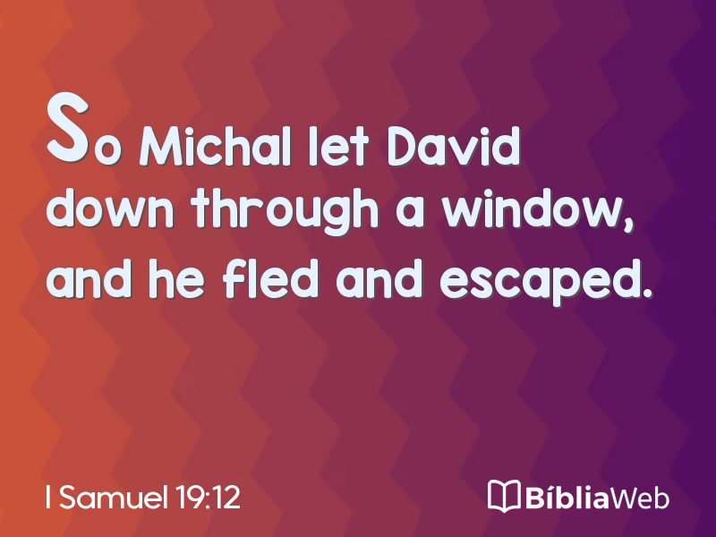 I Samuel 19:12 em imagem para compartilhar