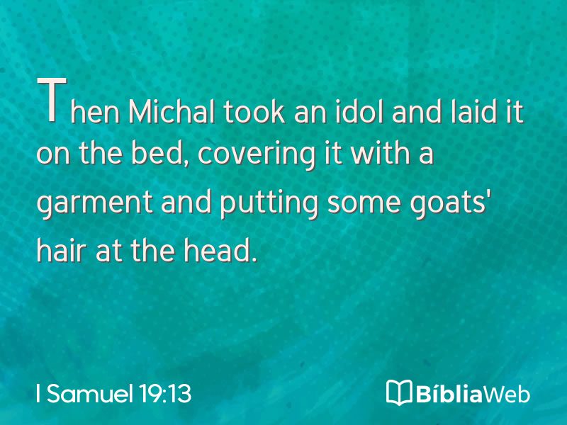 I Samuel 19:13 em imagem para compartilhar