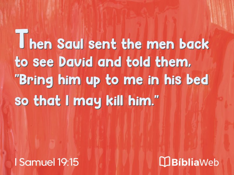 I Samuel 19:15 em imagem para compartilhar