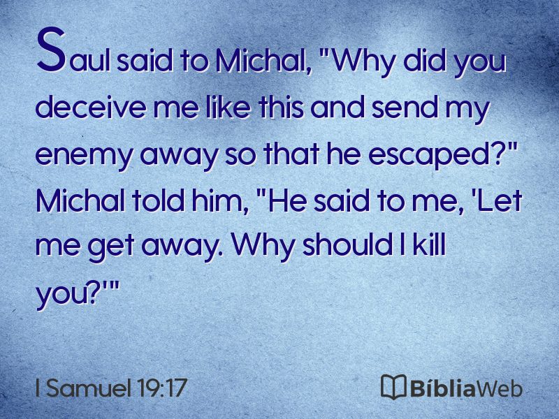 I Samuel 19:17 em imagem para compartilhar
