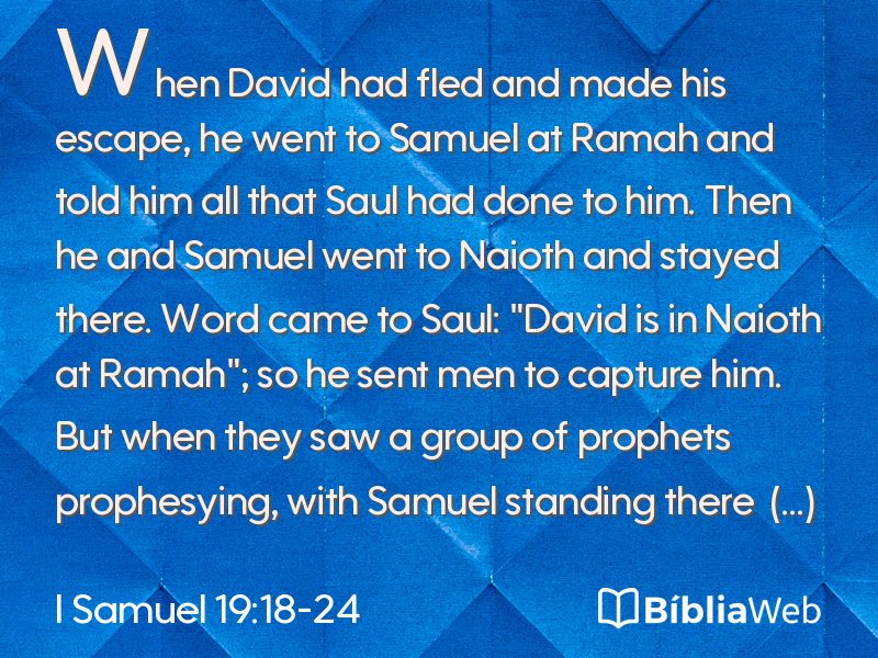 I Samuel 19:18-24 em imagem para compartilhar
