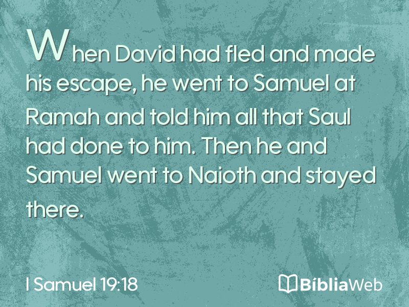 I Samuel 19:18 em imagem para compartilhar