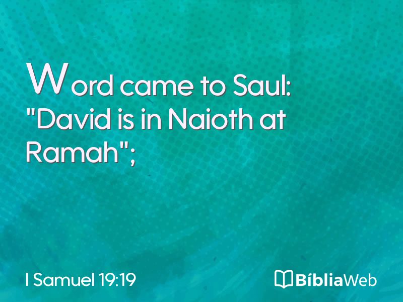 I Samuel 19:19 em imagem para compartilhar