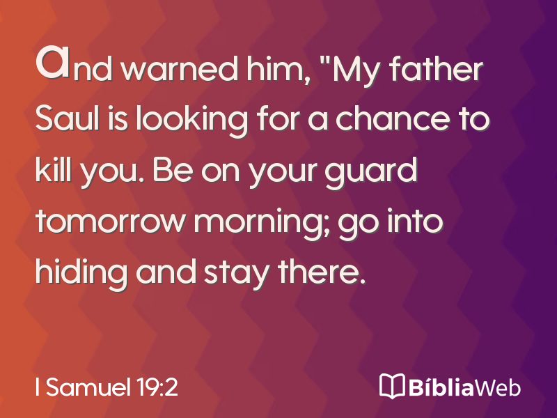 I Samuel 19:2 em imagem para compartilhar