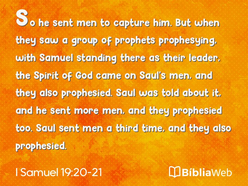 I Samuel 19:20-21 em imagem para compartilhar