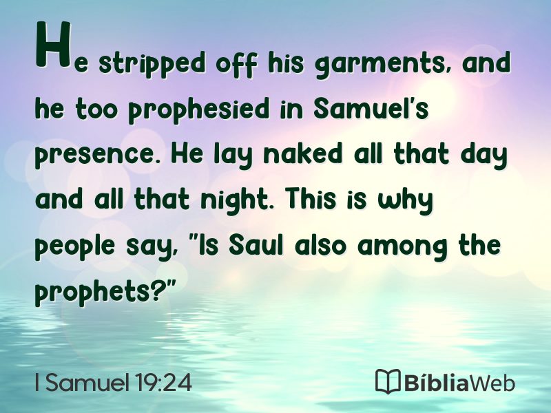 I Samuel 19:24 em imagem para compartilhar