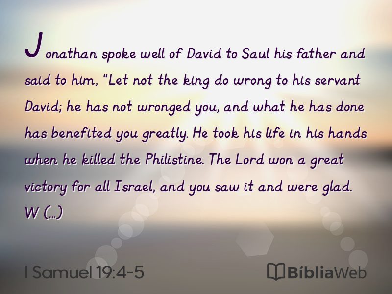 I Samuel 19:4-5 em imagem para compartilhar