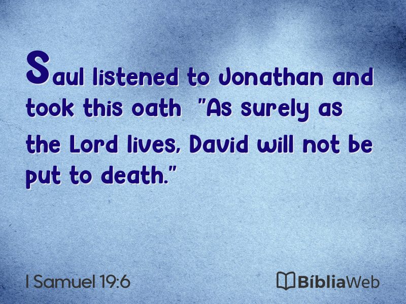 I Samuel 19:6 em imagem para compartilhar