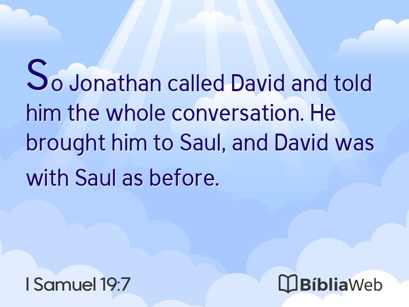 I Samuel 19:7 em imagem para compartilhar