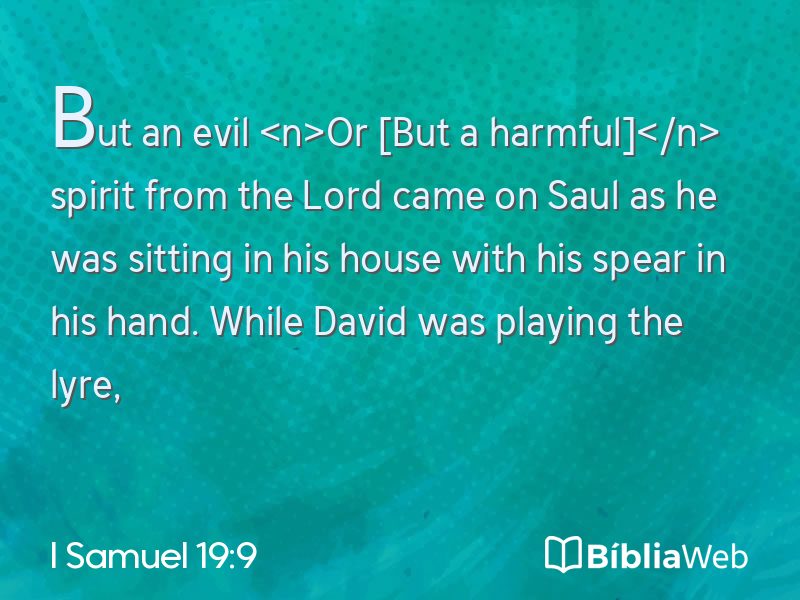 I Samuel 19:9 em imagem para compartilhar