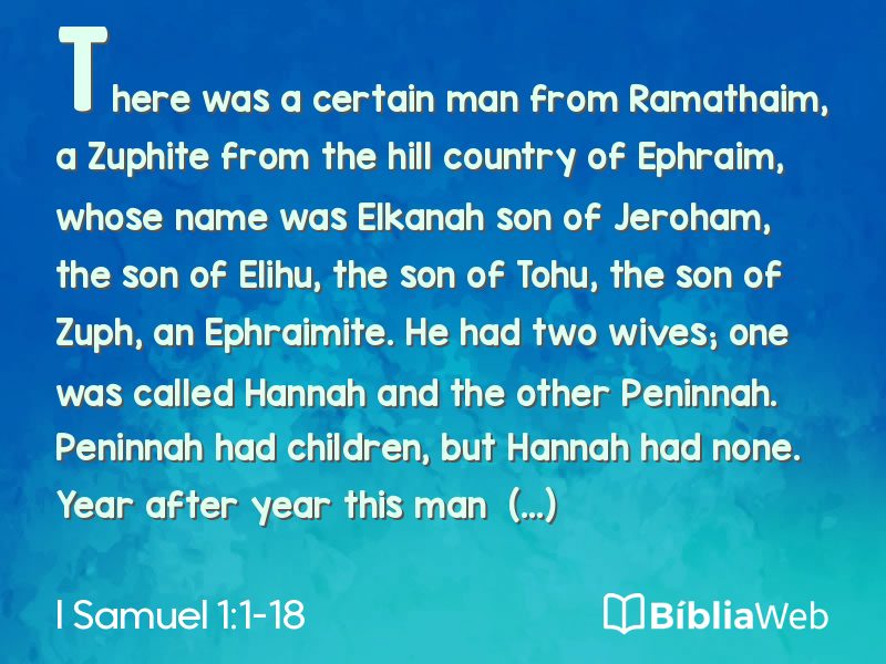I Samuel 1:1-18 em imagem para compartilhar