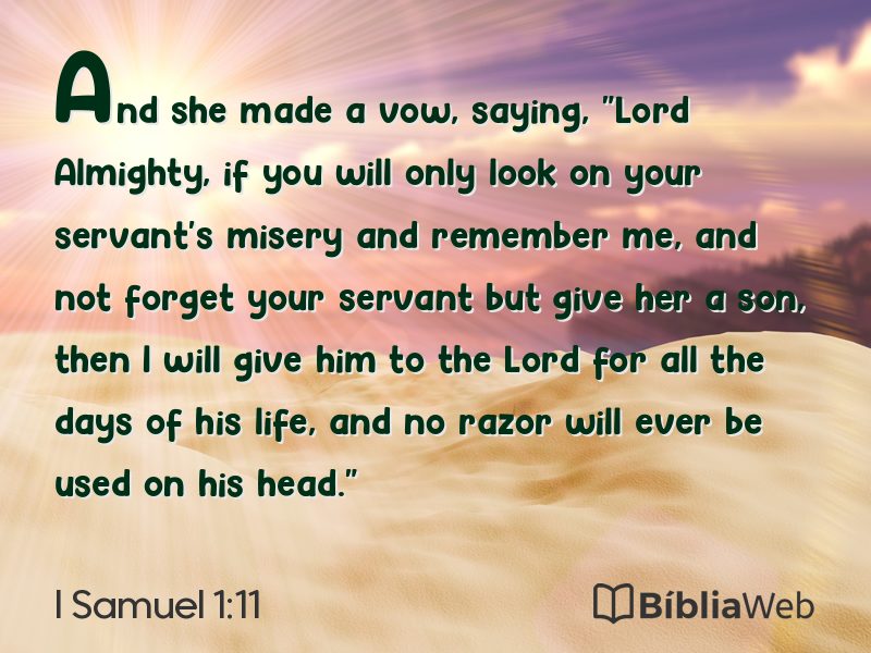 I Samuel 1:11 em imagem para compartilhar