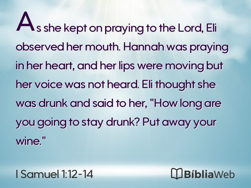I Samuel 1:12-14 em imagem para compartilhar