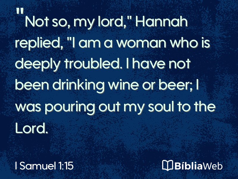 I Samuel 1:15 em imagem para compartilhar