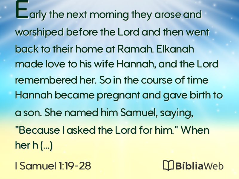 I Samuel 1:19-28 em imagem para compartilhar
