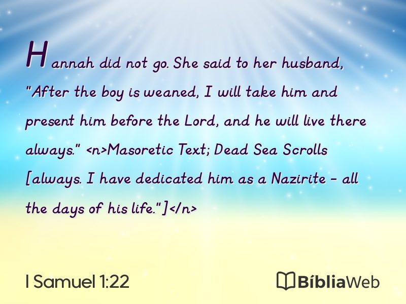I Samuel 1:22 em imagem para compartilhar