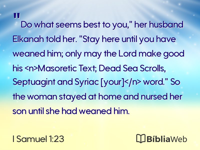 I Samuel 1:23 em imagem para compartilhar