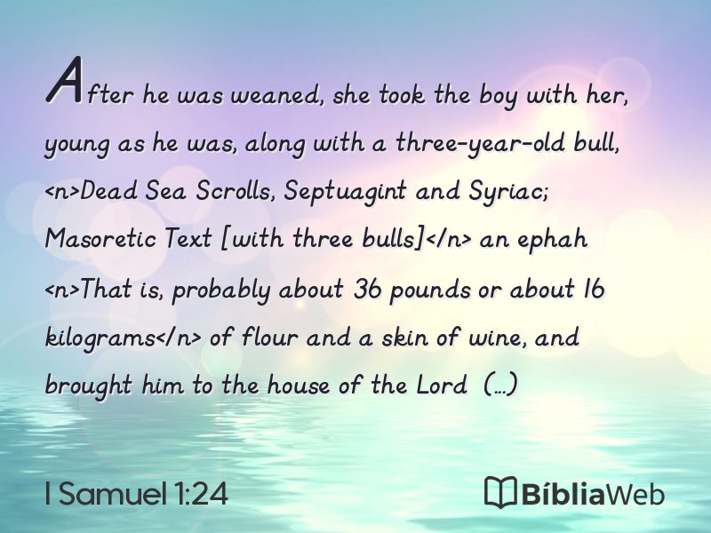 I Samuel 1:24 em imagem para compartilhar