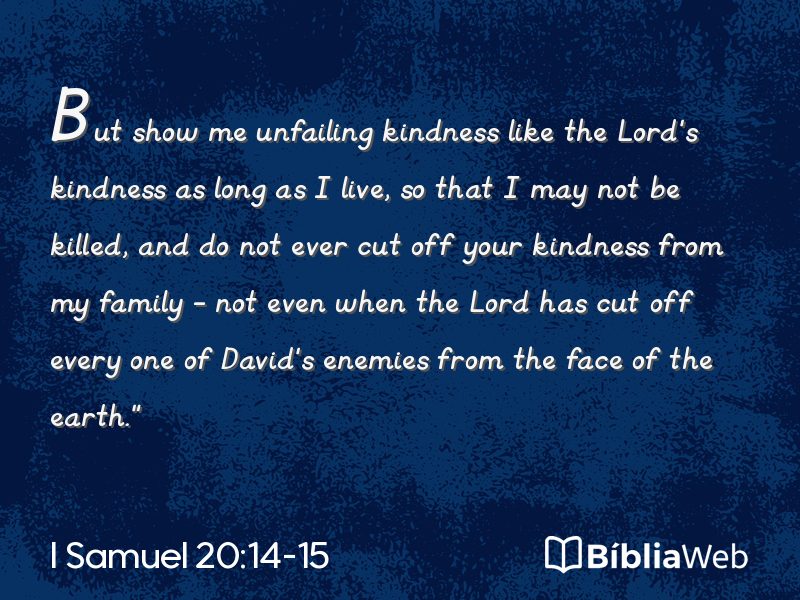 I Samuel 20:14-15 em imagem para compartilhar