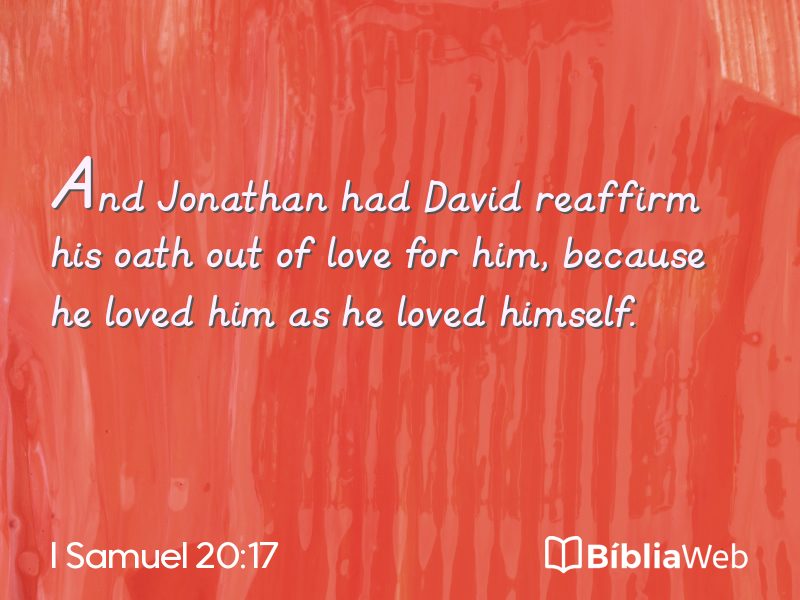 I Samuel 20:17 em imagem para compartilhar