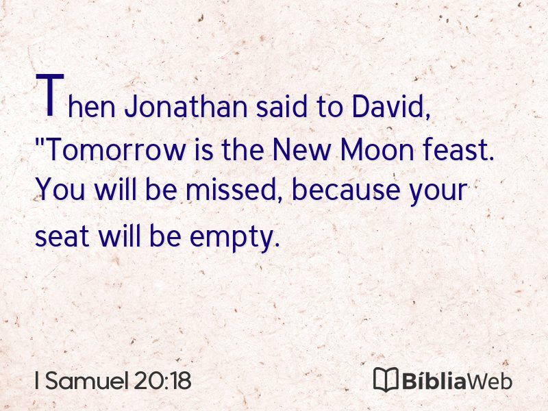 I Samuel 20:18 em imagem para compartilhar