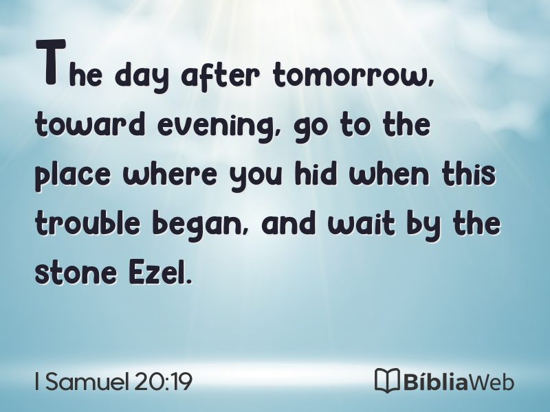 I Samuel 20:19 em imagem para compartilhar