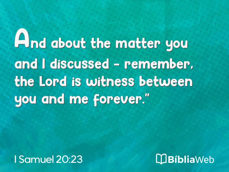 I Samuel 20:23 em imagem para compartilhar