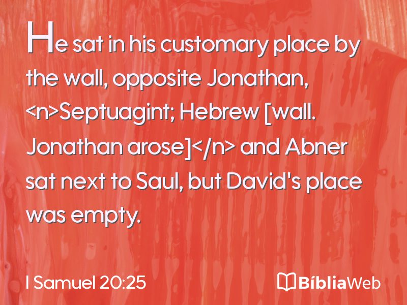 I Samuel 20:25 em imagem para compartilhar