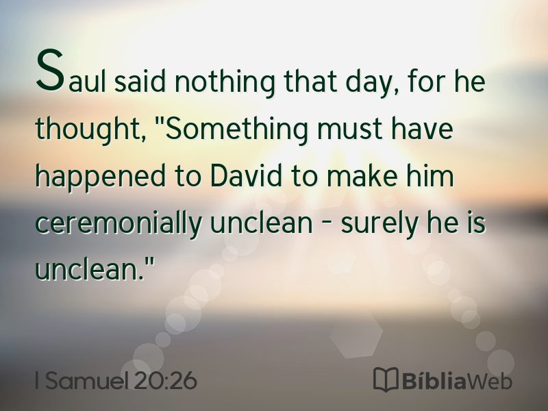 I Samuel 20:26 em imagem para compartilhar