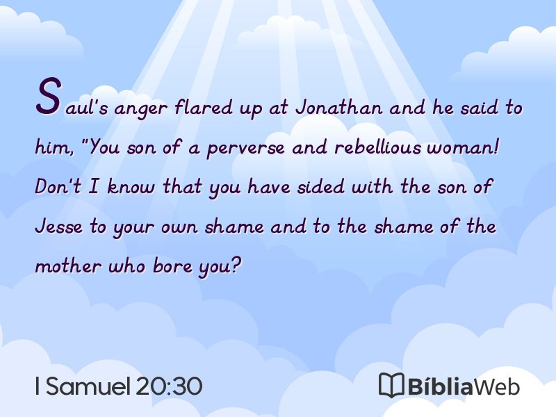 I Samuel 20:30 em imagem para compartilhar