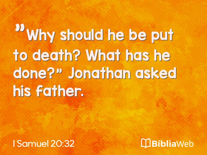 I Samuel 20:32 em imagem para compartilhar