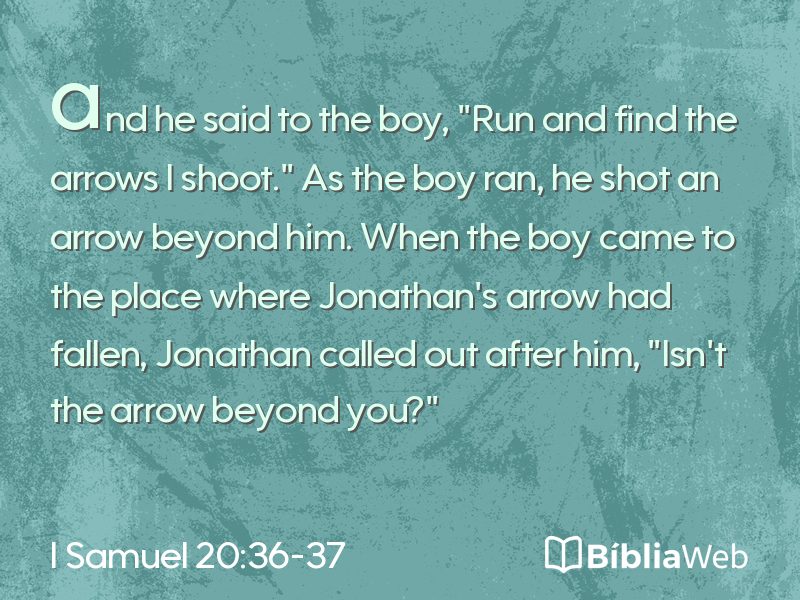 I Samuel 20:36-37 em imagem para compartilhar