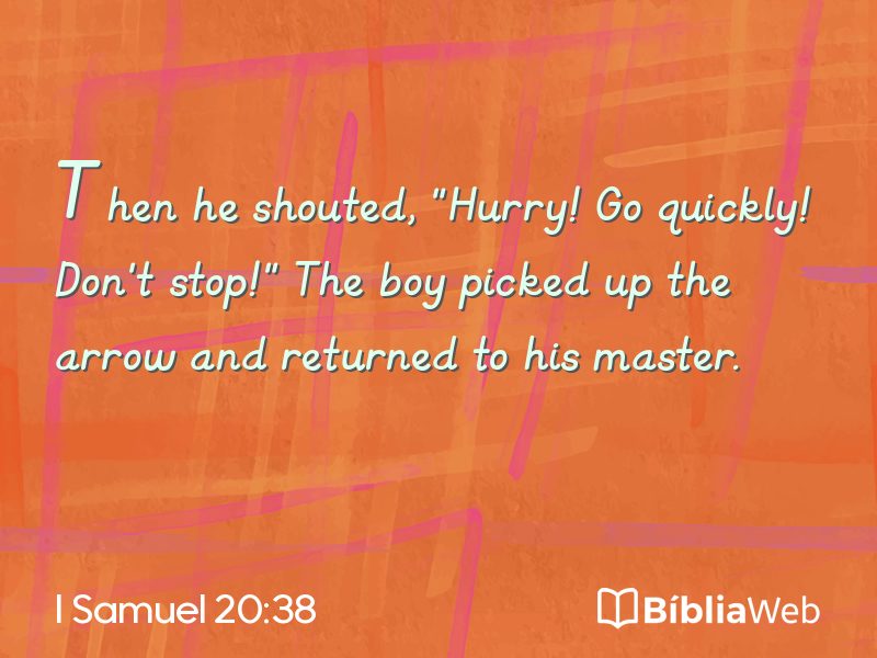 I Samuel 20:38 em imagem para compartilhar