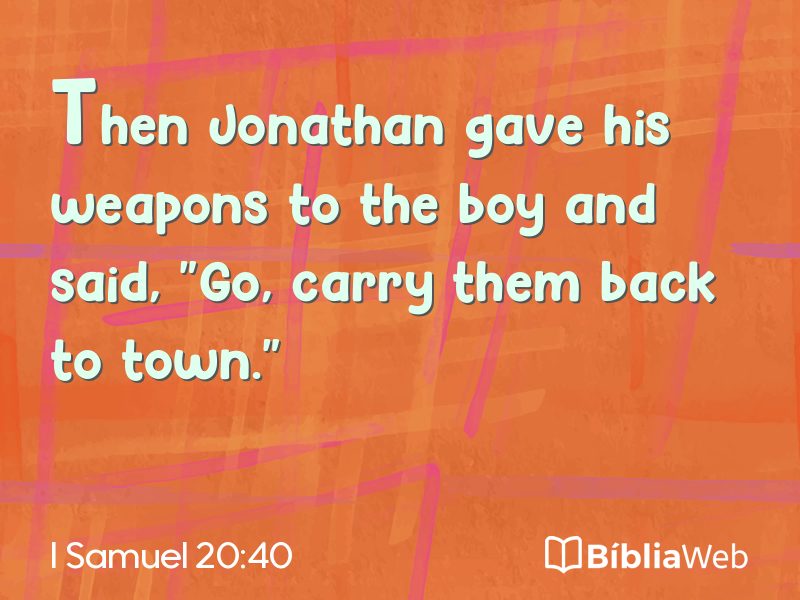 I Samuel 20:40 em imagem para compartilhar