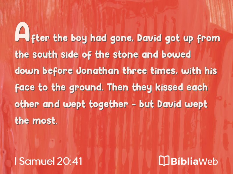I Samuel 20:41 em imagem para compartilhar